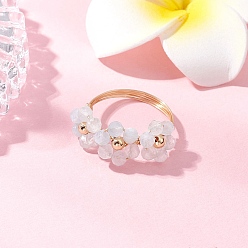 Аквамарин Кольца из натурального аквамарина, цветок, золотые, внутренний диаметр: 18 мм