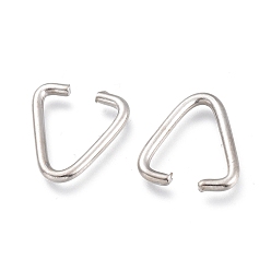 Платина Латунные треугольные кольца, застежка-молния, подходит для просверленных бусин, тесьма, обвязочные мешки, платина, 12x11x1.5 мм