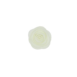 White Non-woven Fabrics Cabochons, for Garment Accessory, Flower, White, 40mm