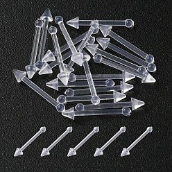 Белый Кольцо из акриловой кости носа, украшения для пирсинга тела для нее, белые, 11x2 мм, штифты : 0.7 мм