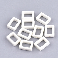Кремово-белый Фарфоровые бусины ручной работы, яркие глазированный фарфор, прямоугольные, кремово-белые, 16.5x12.5x5.5 мм, отверстие : 2 мм