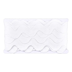 Кремово-белый Полиэфирные ленты, форма волны, кремово-белые, 38~40 мм, 10 двор / карта