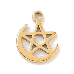 Звезда 304 прелести нержавеющей стали, лазерная резка, золотые, звезда, 11x8x1 мм, отверстие : 1 мм