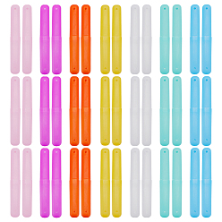 (52) Непрозрачная лаванда 42шт. 7цветной пластиковый футляр для зубной щетки, переносной пылезащитный держатель зубных щеток для внутренних и наружных работ, разноцветные, 196x27x19.5 мм, 6 шт / цвет