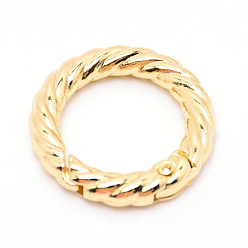 Light Gold Zinc Alloy Spring Gate Rings, O Rings, Light Gold, 29x5mm, Inner Diameter: 19mm