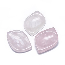 Rose Quartz Natural Rose Quartz Massager, Worry Stone, Leaf, 53~58x34~36x6~9mm
