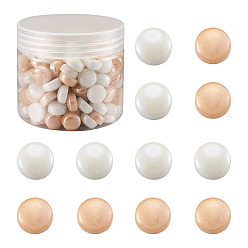 (52) Непрозрачная лаванда Кабошоны из стекла, мозаичные плитки, для украшения дома или поделок, плоско-круглые, разноцветные, 11.5~12.5x6.5 мм, 200 шт