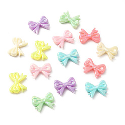 (52) Непрозрачная лаванда Непрозрачные акриловые бусины, бантом, разноцветные, 14.5x18x4.5 мм, отверстие : 1.5 мм, Около 1020 шт / 500 г