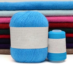 Темно-Голубой Кашемир ручной работы 3 делится пряжей, для одежды шарфы свитера шали шапки, глубокое синее небо, 75г/моток