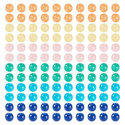 (52) Непрозрачная лаванда 96 шт. 6 цвета натурального машанского нефрита круглые бусины, окрашенная и подогревом, разноцветные, 8 мм, отверстие : 1 мм, 16 шт / цвет