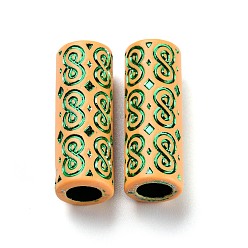 Medium Sea Green Plastic Beads, Imitation Wood, Large Hole, For African Braid Reggae Hair Accessories, Medium Sea Green, 30x11mm, Hole: 7mm