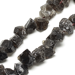 Smoky Quartz Natural Smoky Quartz Beads Strands, Nuggets, 7~15x9.5~13x9.5~13mm, Hole: 1mm, about 43~45pcs/strand, 15.7 inch