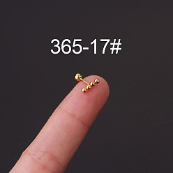 Lightning Bolt 316l серьги из хирургической нержавеющей стали для хряща, золотые, круглые, 6 мм, штифты : 0.8 мм