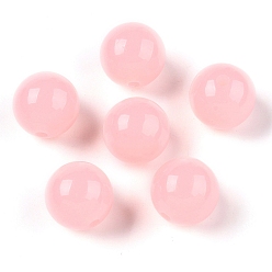Pink Непрозрачные акриловые бусины, круглые, розовые, 16 мм, отверстие : 3 мм, 210 шт / 500 г