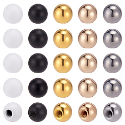 (52) Непрозрачная лаванда 70шт. 5 цвета железная круглая гайка, внутренняя резьба с накаткой декоративная, светильники фурнитура фурнитура, разноцветные, 9x8 мм, 14 шт / цвет