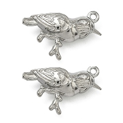 Нержавеющая Сталь Цвет 304 подвески из нержавеющей стали, очарование колибри, цвет нержавеющей стали, 18x22x7.5 мм, отверстие : 1.2 мм