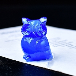 Опал Резные опалитовые украшения в форме совы, для домашнего офисного стола, 35 мм