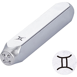 Близнецы Железные штампы, инструменты для штамповки, для кожгалантереи, 12 узоры созвездий, Близнецы, 65.5x10 мм