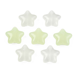 Honeydew Luminous Acrylic Beads, Star, Honeydew, 19x20x8mm, Hole: 2mm, about 288pcs/500g