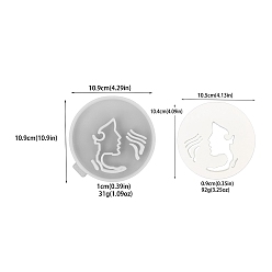 Круглые Подставка для подставок своими руками, пищевая силиконовая форма, формы для литья смолы, для уф-смолы, изготовление изделий из эпоксидной смолы, белые, круглые, 109x10 мм