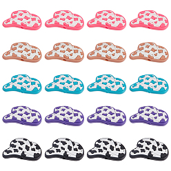 (52) Непрозрачная лаванда 30 шт. 5 стили пластиковые бусины из ПВХ, ковбойской шляпе, разноцветные, 14~31x16~29.5 мм, 6 шт / стиль