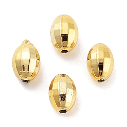 Золотой CCB пластиковые шарики, граненые, овальные, золотые, 9x6 мм, отверстие : 1.5 мм.