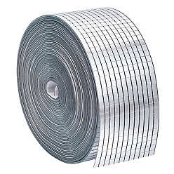 Silver Glass Mosaic Sticker, Square, Silver, 60~61mm