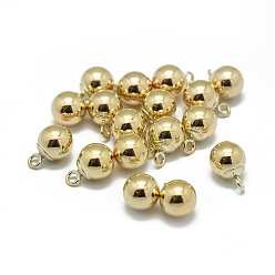 Real Gold Filled Yellow Gold Filled Charms, 1/20 14K Gold Filled, Cadmium Free & Nickel Free & Lead Free, Ball, 8.5x6mm, Hole: 1.2mm