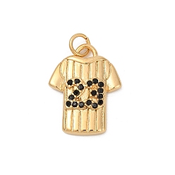 Clothes 304 микро нержавеющей стали прокладывать Цирконом подвески, с целью перехода в кольце, вакуумные покрытия, реальный 18 k позолоченный, одежда, 19x15x3 мм, отверстие : 3.2 мм