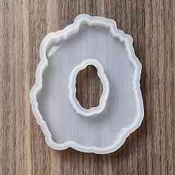 Белый Силиконовые формы для коврика с неправильным многоугольником своими руками, формы для литья смолы, для уф-смолы, изготовление изделий из эпоксидной смолы, белые, 103x85x12.5 мм