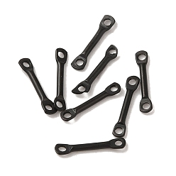 Черный 304 подвески из нержавеющей стали, панель ссылок, электрофорез черный, 10x2x1 мм, отверстие : 1 мм