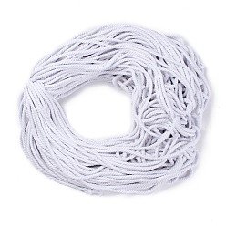 Белый Шнуры из хлопковой нити, 3 -ply, для изготовления ювелирных изделий, белые, 5~5.8 мм, 109.4 двор (100 м) / пачка