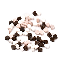 (52) Непрозрачная лаванда Частицы сургуча, для ретро печать печать, сердце, разноцветные, 7.3x8.6x5 мм , около 110~120 шт / мешок