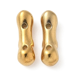 Настоящее золото 18K 304 из нержавеющей стали бусы, ионное покрытие (ip), бар, реальный 18 k позолоченный, 15x4.5x4.5 мм, отверстие : 1.2 мм