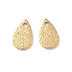 Золотой 304 прелести нержавеющей стали, ионное покрытие (ip), слеза, золотые, 8x6x1 мм, отверстие : 1 мм