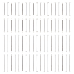 Нержавеющая Сталь Цвет 100шт 2 стили 304 подвески из нержавеющей стали, панель ссылок, цвет нержавеющей стали, 30~40x2.5x1.5 мм, отверстие : 1.4 мм, 50 шт / стиль