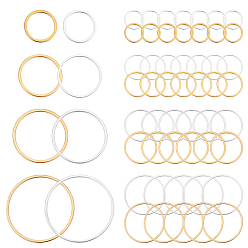 (52) Непрозрачная лаванда 48 шт. 8 стили 304 соединительное кольцо из нержавеющей стали, кольцевая форма, разноцветные, 12~25x0.8~1 мм, 6 шт / стиль