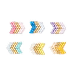 (52) Непрозрачная лаванда 6шт 6цвета бисер ручной работы, Ткацкий станок, подвеска в виде стрелы, разноцветные, 11~12x15x2 мм, 1 шт / цвет