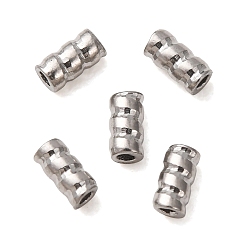 Color de Acero Inoxidable 304 bolas de acero inoxidable, tubo trenzado, color acero inoxidable, 4x2 mm, agujero: 0.8 mm
