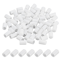 Белый 150шт. ПВХ крючок для вешалки трубка колпачок, белые, 16 мм, внутренний диаметр: 7.5 мм