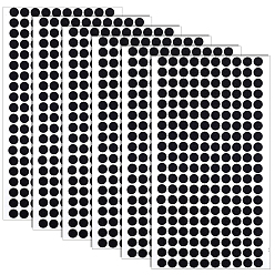 Черный 6 листы пенопласта EVA наклейки, плоско-круглые, чёрные, 238x130x1 мм, 200шт / лист