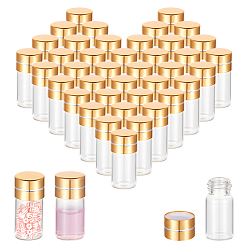 (932FM) Темно-синий аква-матовый с подкладкой Прозрачные контейнеры для стеклянных бусин, многоразовая бутылка, темно-золотистые, 3.4x1.55 см, емкость: 2 мл (0.07 жидких унций)