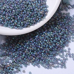 (RR152FR) Матовый Прозрачный Серый AB Миюки круглые бусины рокайль, японский бисер, (rr 152 fr) матовый прозрачный серый ab, 11/0, 2x1.3 мм, Отверстие: 0.8 мм, о 1100 шт / бутылка, 10 г / бутылка