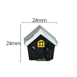 Дом Хэллоуин скульптура из смолы украшения дисплея, для домашнего офисного стола, дом, 24x24 мм