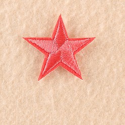 Малиновый Компьютеризированная вышивка тканью утюжок на / шить на заплатках, аксессуары для костюма, аппликация, звезда, малиновый, 3x3 см