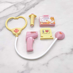 Разноцветный Мини-пластиковая модель инструмента для ухода за стетоскопом, Миниатюрные аксессуары для украшения кукольного домика, красочный, упаковка: 210x120 мм