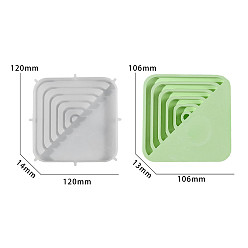 Square DIY Silicone Coaster Molds, Resin Casting Molds, Clay Craft Mold Tools, White, Square, 118x118x14mm