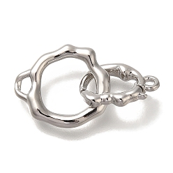 Платина Латунная обшивка стойки с застежками, без кадмия и без свинца, долговечный, платина, 24.5 мм