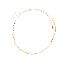 Настоящее золото 14K 304 ожерелья из звеньев цепи из нержавеющей стали для женщин, звезда, ионное покрытие (ip), долговечный, реальный 14 k позолоченный, 29.53 дюйм (75 см)