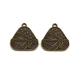 Античная Бронза Сплавочные сеттинги для кулона, тибетский стиль, без кадмия и без свинца, клецка, античная бронза, 24x23x2 мм, отверстие : 2 мм